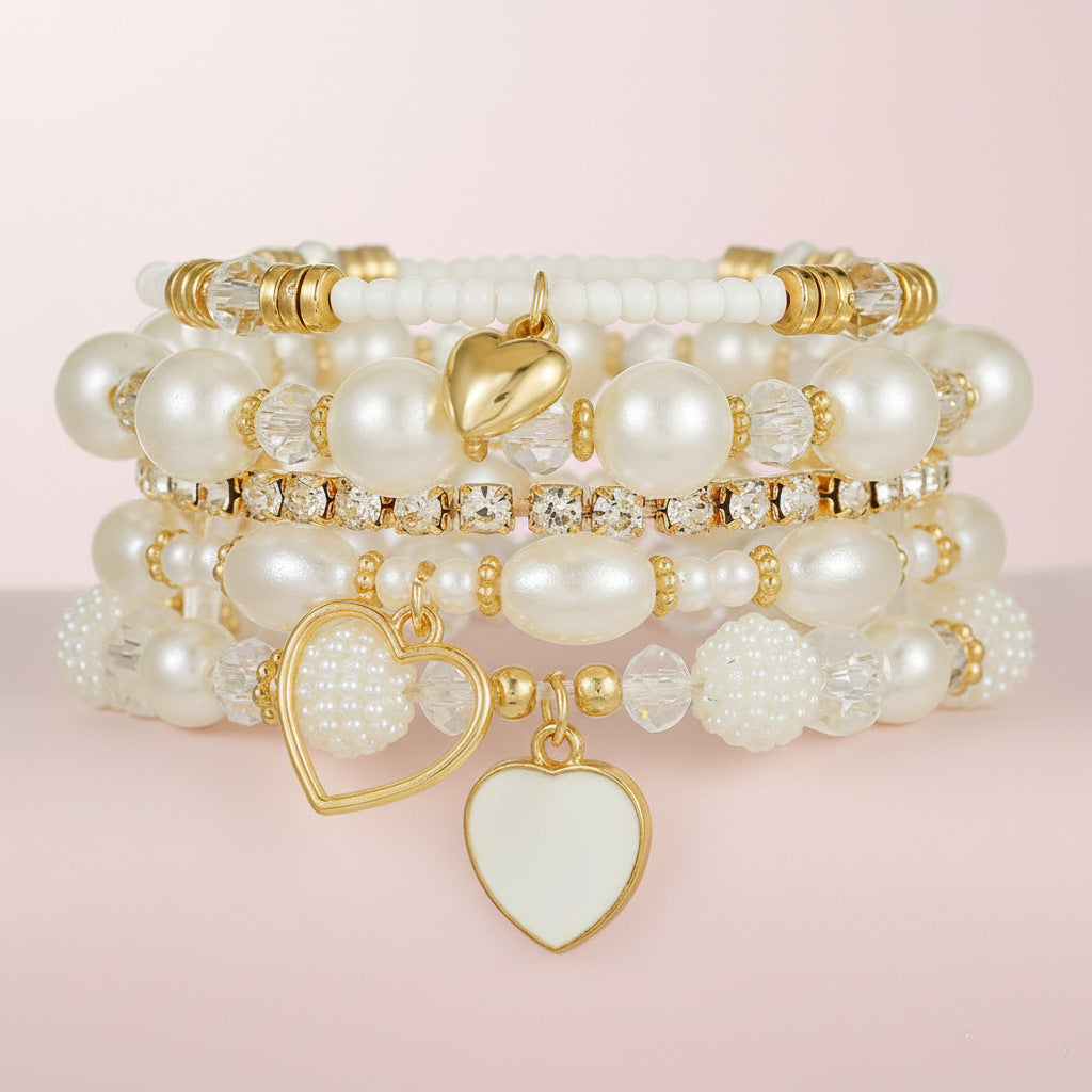 Cross-border hot-selling ethnic style five-pointed star diamond beaded bracelet Bohemian small fresh color crystal bracelet women