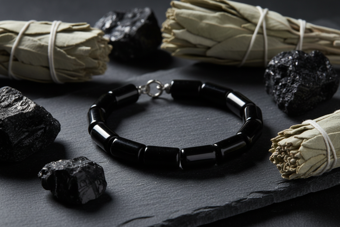 Black tourmaline crystal bracelet meaning benefits and how to wear it — Zenora Spirit