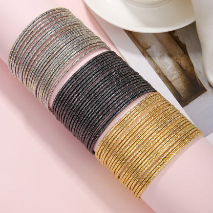 A set of 20 multi-layer gypsy star stacked bracelets, European and American fashion bohemian style ring metal bracelet combination