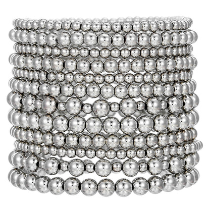 European and American cross-border jewelry multi-layer stacked wearing CCB bracelet women's ins style niche high-end sense versatile beaded bracelet jewelry