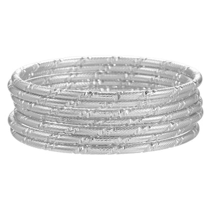 Brass gold-plated coil bracelet Vietnamese sand gold women's 2mm coarse cloth pattern bracelet bracelet Internet celebrity wind stacked bracelet