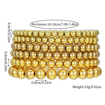 European and American cross-border jewelry multi-layer stacked wearing CCB bracelet women's ins style niche high-end sense versatile beaded bracelet jewelry