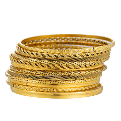 Retro 12 sets, a set of ancient gold bracelets, a combination set, and multiple sets of bohemian ethnic bracelets for women.