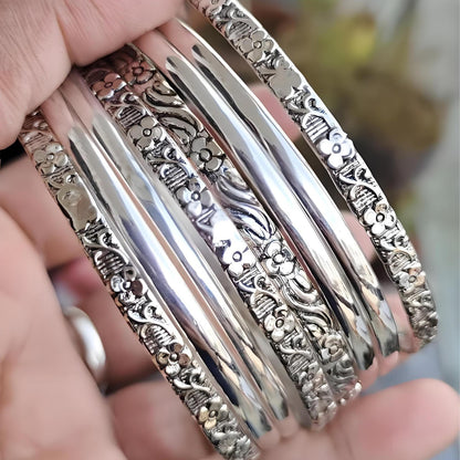 European and American retro personality fashion embossed twist geometric multi-layer stacked bracelet ethnic style antique metal bracelet women
