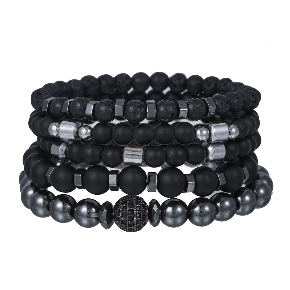 Foreign trade hot-selling natural stone bracelet set, copper bead bracelet AliExpress hot-selling set