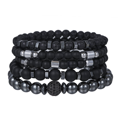 Foreign trade hot-selling natural stone bracelet set, copper bead bracelet AliExpress hot-selling set