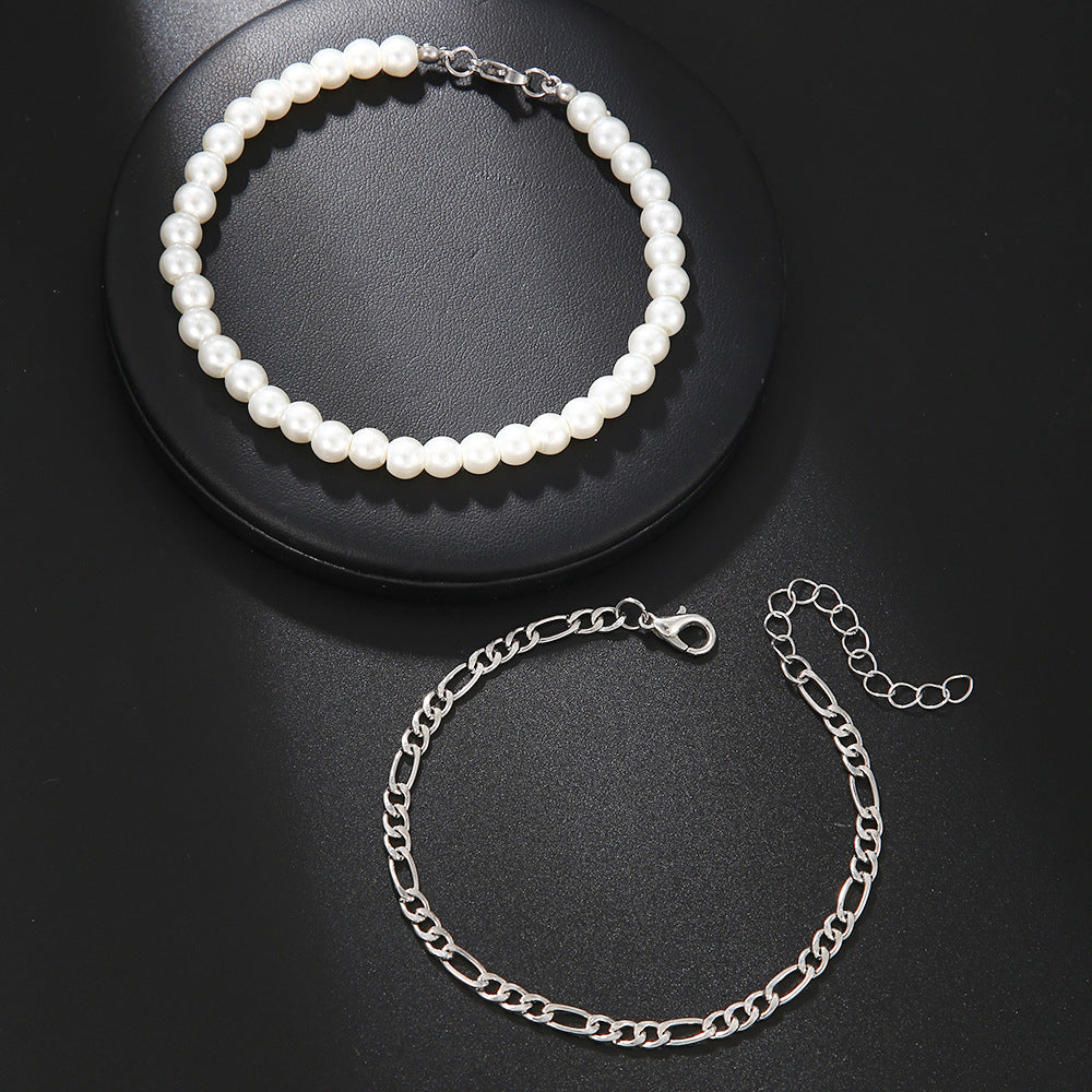 European and American shells love five-pointed star cross bracelet multi-layer stacking adjustable woven couple friendship bracelet women