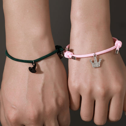 Send girlfriend couple jewelry Wicked opera movie friendship magnetic bracelet friendship crown witch hat bracelet female