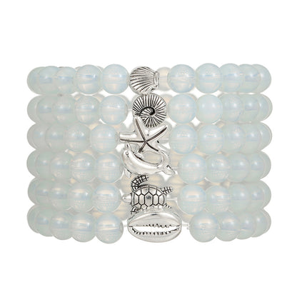 Cross-border new bohemian beaded bracelet beach vacation wind multi-layer stacked wooden beads coconut shell bracelet women