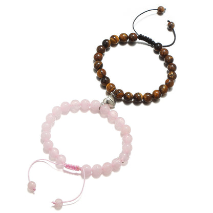 Cross-border new love magnet couple suction bracelet, tiger eye turquoise Buddha bead bracelet bracelet set wholesale