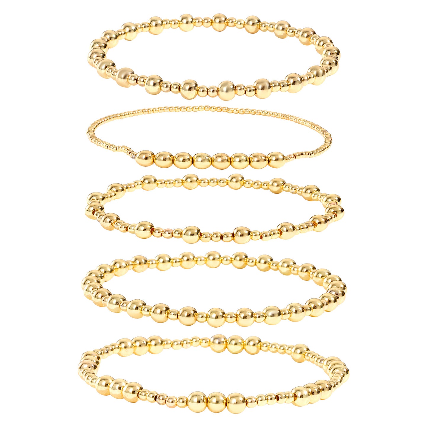 Cross-border new CCB round bead cross beaded bracelet combination fashion versatile trend stacked elastic bracelet women