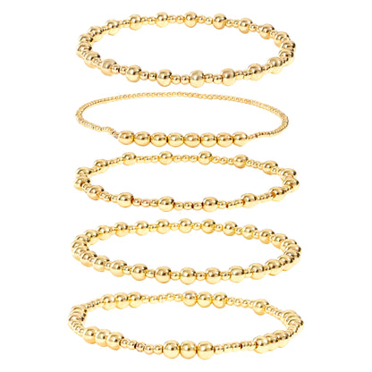 European and American cross-border new hot-selling versatile shell cross set bracelet pearl bracelet CCB stacked bracelet