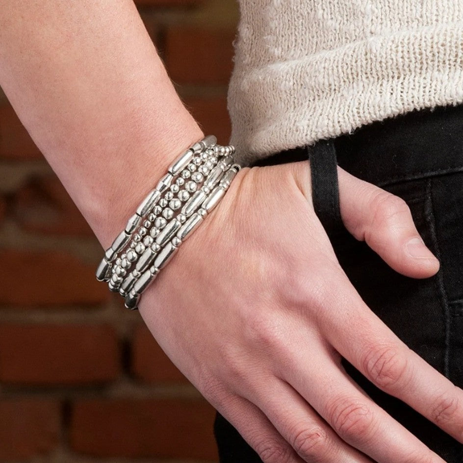 European and American cross-border explosion ccb beaded bracelet bohemian versatile stacked bracelet geometric bead bracelet female