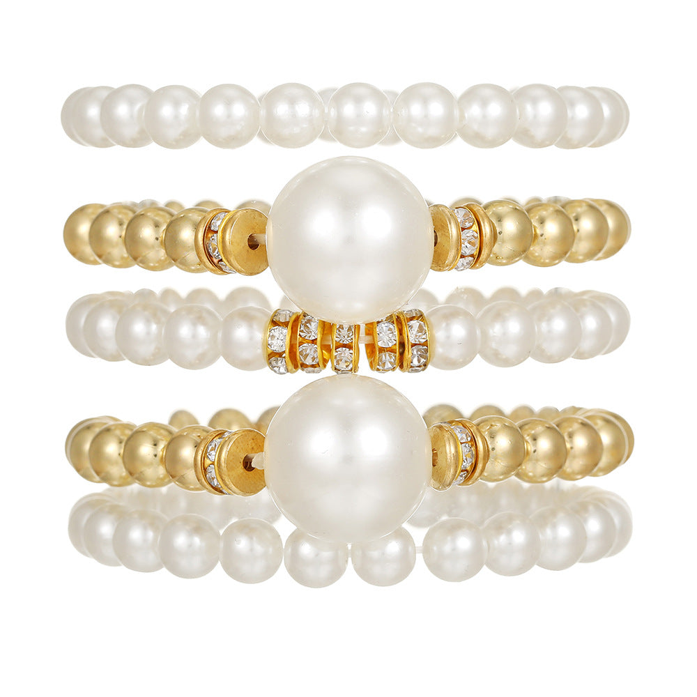 European and American cross-border hand jewelry ins wind irregular beaded crystal jewelry baroque special-shaped imitation pearl jewelry women
