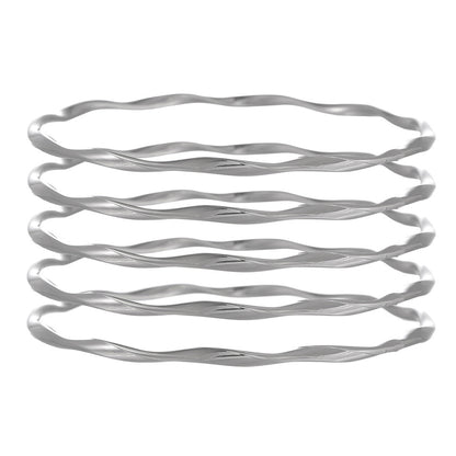 Cross-border new hip-hop punk fist bracelet 5 sets, metal opening bracelet niche stacking bracelet set