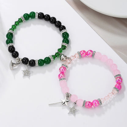 Send girlfriend couple jewelry Wicked opera movie friendship magnetic bracelet friendship crown witch hat bracelet female