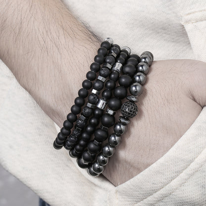 Foreign trade hot-selling natural stone bracelet set, copper bead bracelet AliExpress hot-selling set