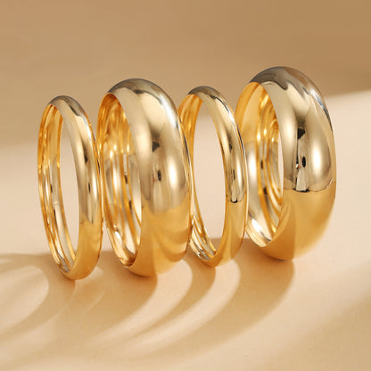 Cross-border hot-selling simple metal arc bracelet hand jewelry women's high-end bracelet women's niche wide-sided multi-layer bracelet