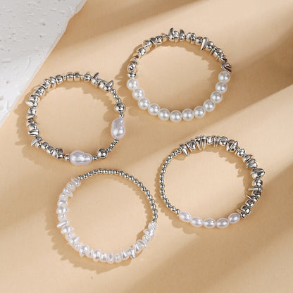 European and American cross-border hand jewelry ins wind irregular beaded crystal jewelry baroque special-shaped imitation pearl jewelry women