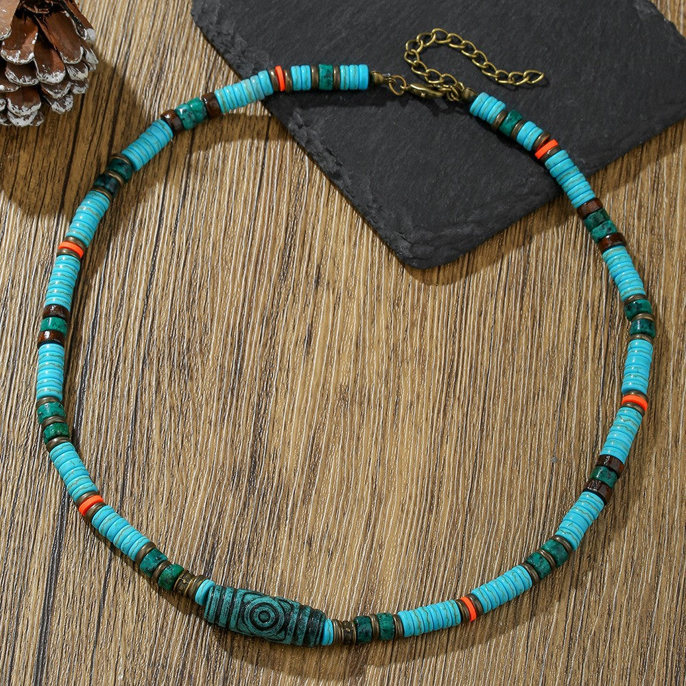 Natural Wood & Coconut Shell Necklace | Bohemian Surf Tribal Jewelry