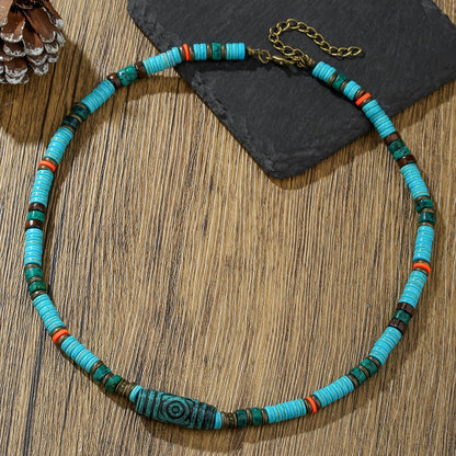 Natural Wood & Coconut Shell Necklace | Bohemian Surf Tribal Jewelry