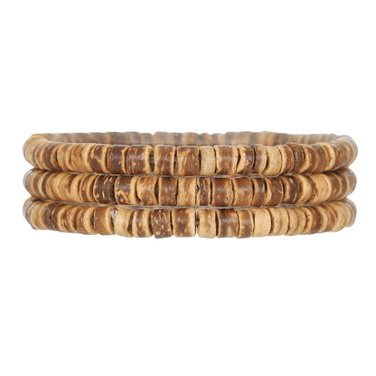 Europe and the United States cross-border coconut shell bracelet men's hip-hop punk retro multi-layer stacking suit jewelry summer bracelet wholesale