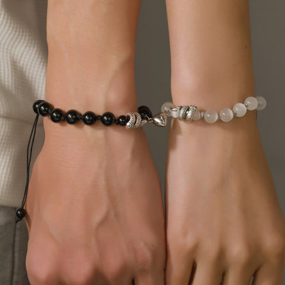 European and American style Heima beaded bracelet, snake-shaped couple bracelet, magnet love bracelet, cross-border personalized jewelry wholesale