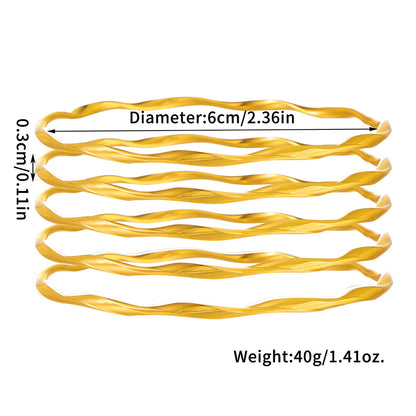 Live broadcast hot-selling Mobius bracelet set plain circle gold niche design simple irregular bracelet bracelet women