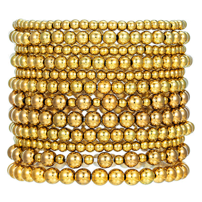European and American cross-border jewelry multi-layer stacked wearing CCB bracelet women's ins style niche high-end sense versatile beaded bracelet jewelry