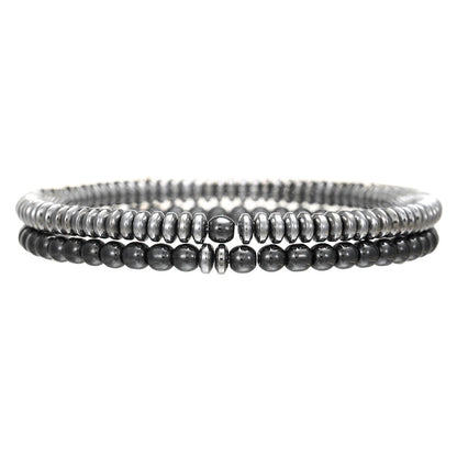Ins Internet celebrity style men's black gallstone bracelet combination niche design cross stacked wearing hip hop bracelet bracelet women
