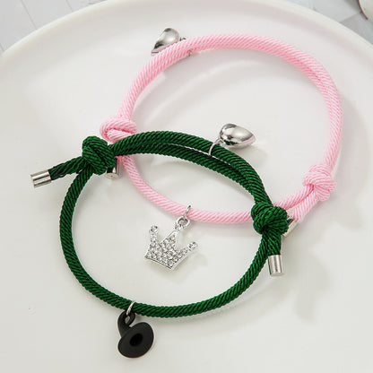 Send girlfriend couple jewelry Wicked opera movie friendship magnetic bracelet friendship crown witch hat bracelet female