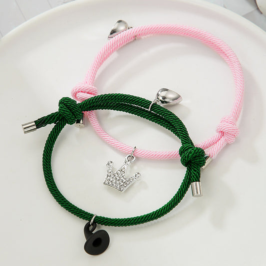 Send girlfriend couple jewelry Wicked opera movie friendship magnetic bracelet friendship crown witch hat bracelet female