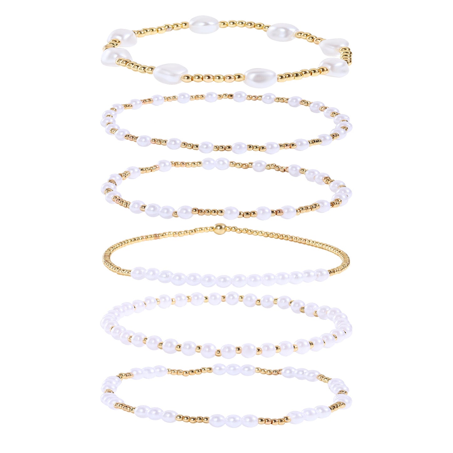 European and American cross-border sweet and cool couple beach wind handmade beaded elastic anklet bracelet five-pointed star disc beaded bracelet