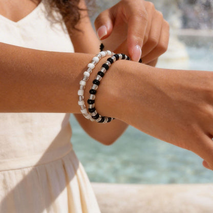 European and American popular personalized couple bracelet combination adjustable hand-woven rice beads Valentine's Day bracelet luminous bracelet
