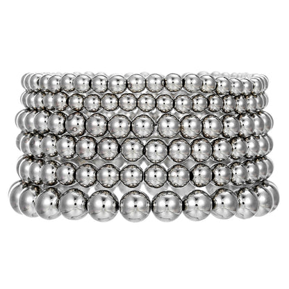 European and American cross-border jewelry multi-layer stacked wearing CCB bracelet women's ins style niche high-end sense versatile beaded bracelet jewelry