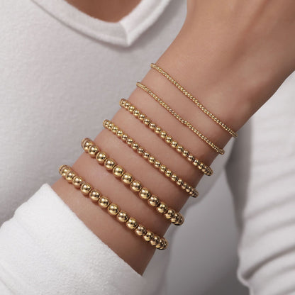 Amazon hot-selling simple set bracelet copper beads multi-layer stacked bracelet pearl bracelet women's hand jewelry wholesale