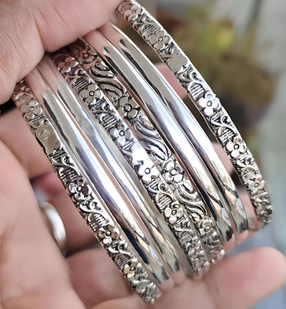 European and American retro personality fashion embossed twist geometric multi-layer stacked bracelet ethnic style antique metal bracelet women