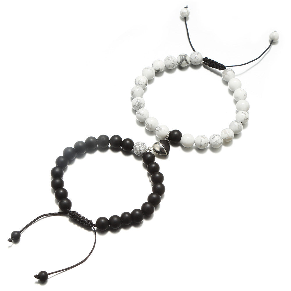 Cross-border new love magnet couple suction bracelet, tiger eye turquoise Buddha bead bracelet bracelet set wholesale