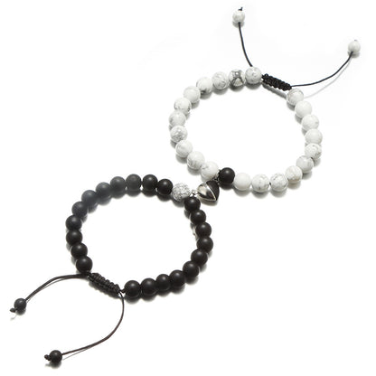 Cross-border new love magnet couple suction bracelet, tiger eye turquoise Buddha bead bracelet bracelet set wholesale