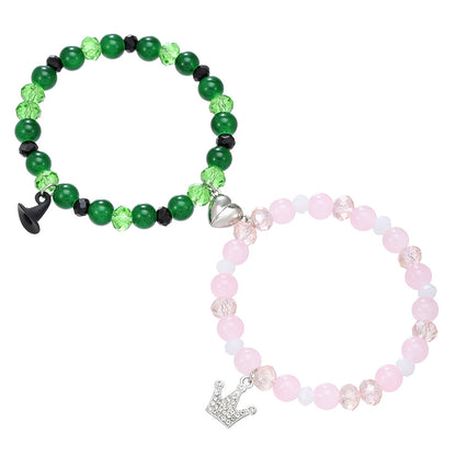 Cross-border hot-selling magic bad witch beaded bracelet love magnet good friend friendship bracelet men's and women's bracelet wholesale