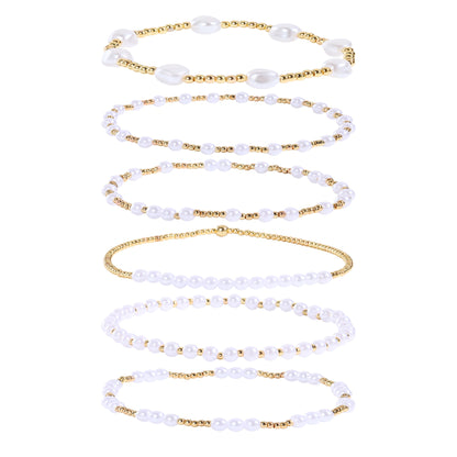 European and American cross-border explosion ccb beaded bracelet bohemian versatile stacked bracelet geometric bead bracelet female