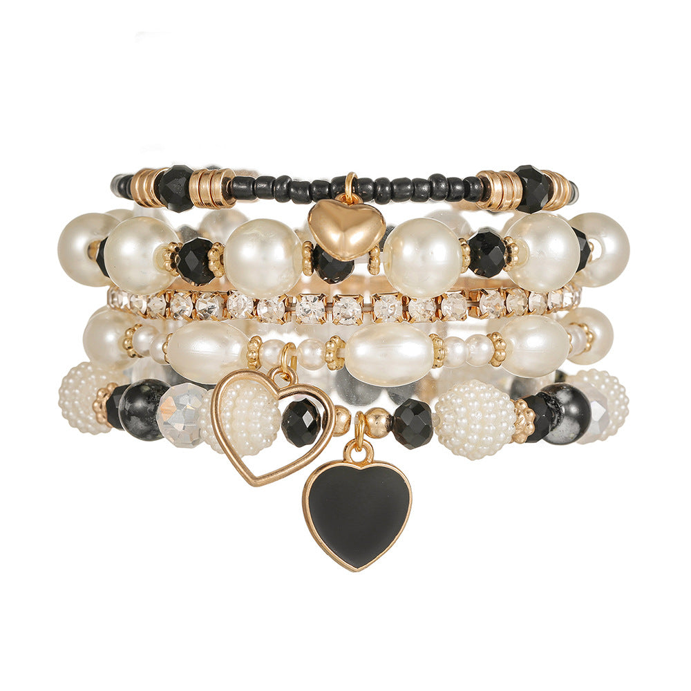 Cross-border hot-selling ethnic style five-pointed star diamond beaded bracelet Bohemian small fresh color crystal bracelet women