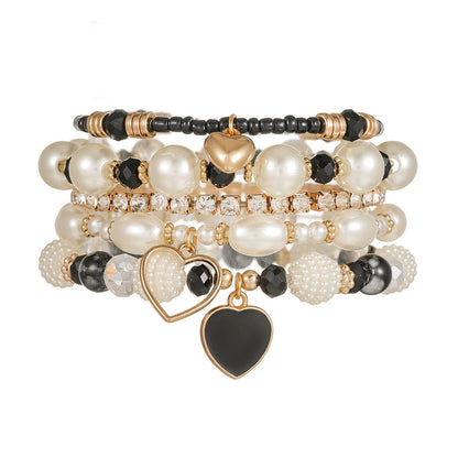 Cross-border hot-selling ethnic style five-pointed star diamond beaded bracelet Bohemian small fresh color crystal bracelet women