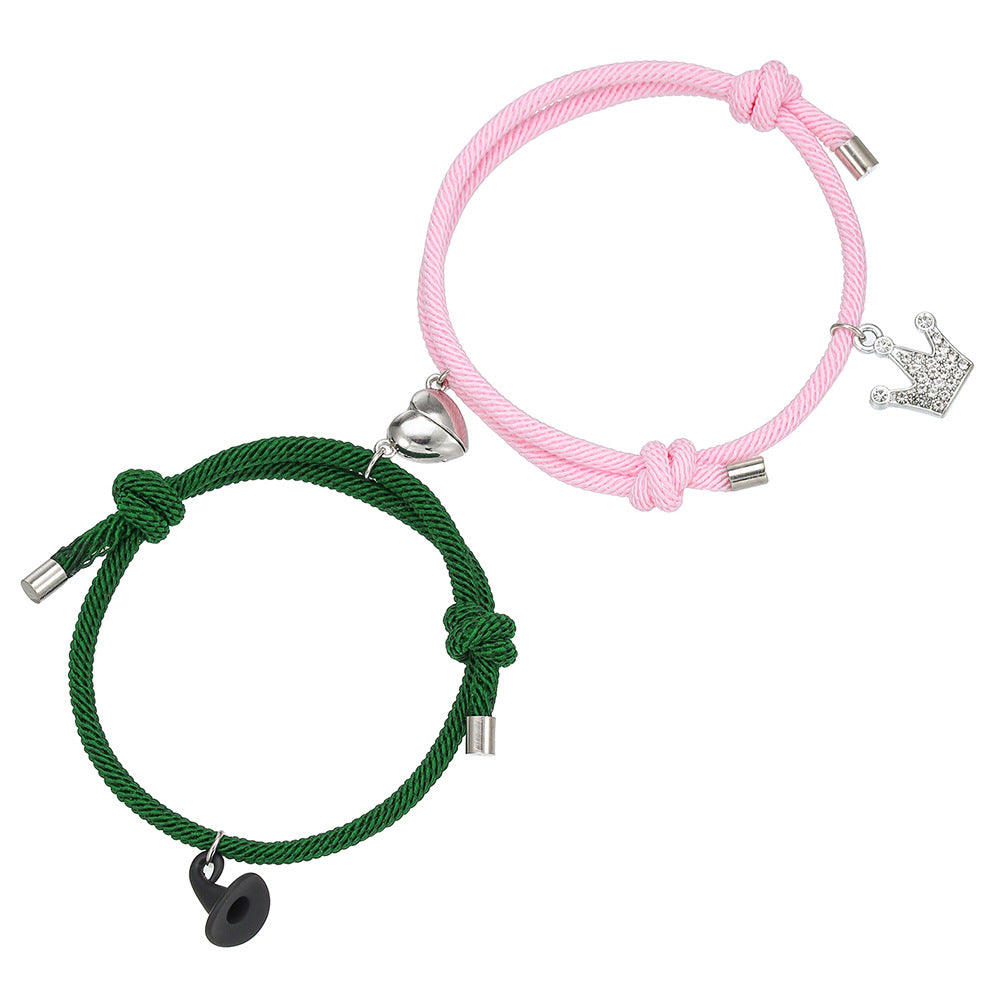 Send girlfriend couple jewelry Wicked opera movie friendship magnetic bracelet friendship crown witch hat bracelet female