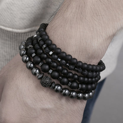 Foreign trade hot-selling natural stone bracelet set, copper bead bracelet AliExpress hot-selling set