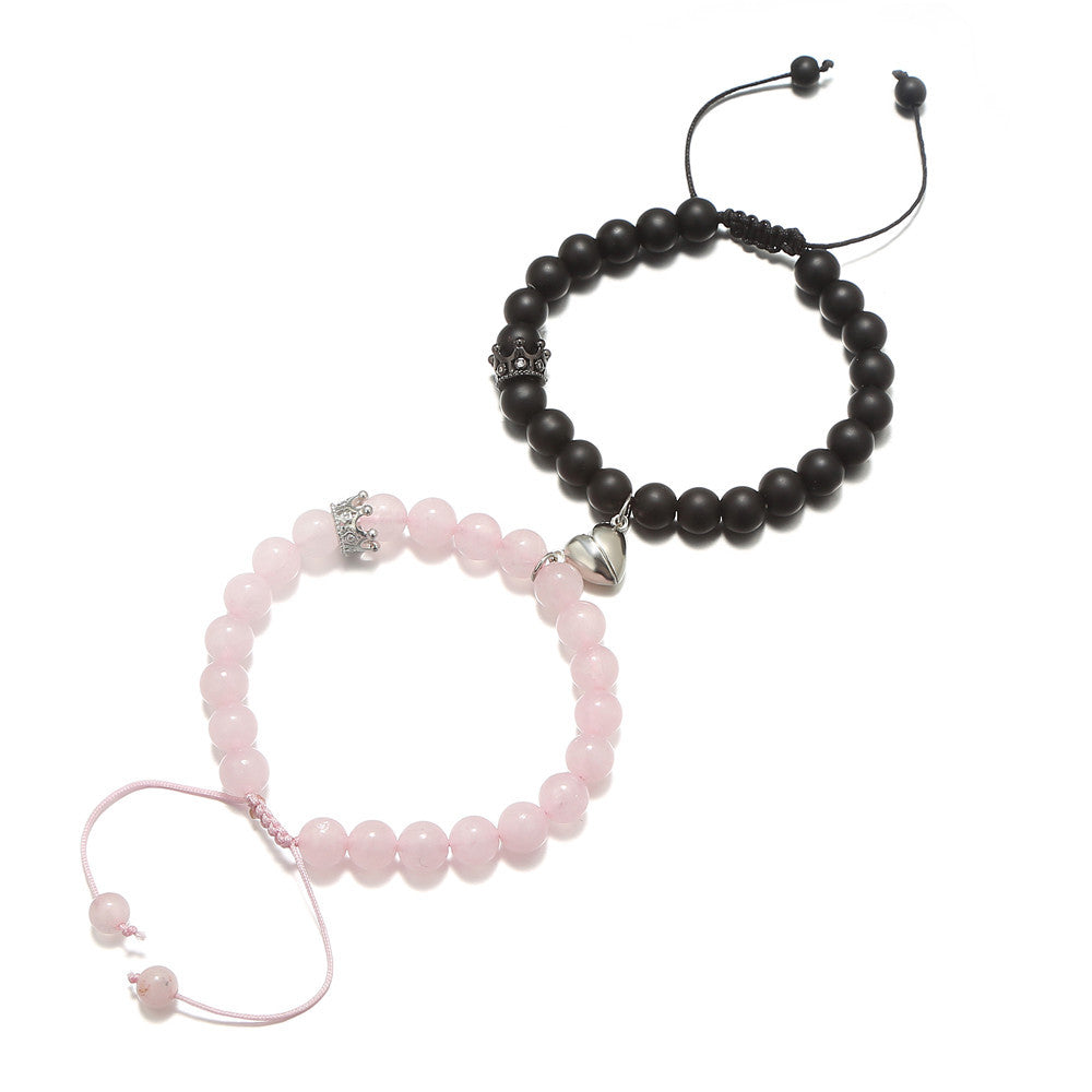 Cross-border new love magnet couple suction bracelet, tiger eye turquoise Buddha bead bracelet bracelet set wholesale