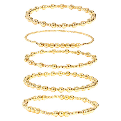 European and American cross-border jewelry niche design cross bracelet set sweet and cool beaded stacked shell pearl bracelet