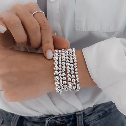 European and American cross-border jewelry multi-layer stacked wearing CCB bracelet women's ins style niche high-end sense versatile beaded bracelet jewelry
