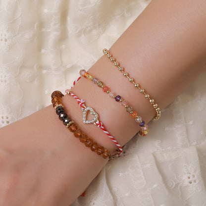 Bohemian style glass beads hand-woven beaded bracelets women's vacation travel versatile bracelets ethnic style jewelry