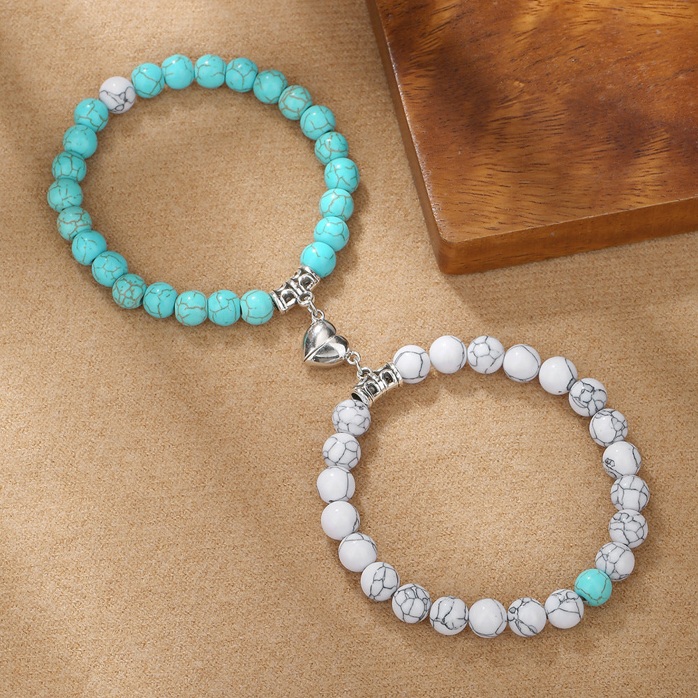 European and American style Heima beaded bracelet, snake-shaped couple bracelet, magnet love bracelet, cross-border personalized jewelry wholesale